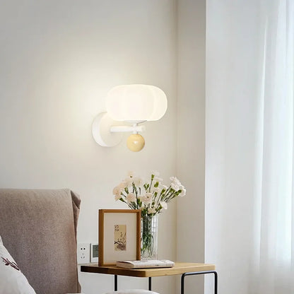 Nordic Pumpkin Wall Lamp - Sleek Glass & Metal Sconce for Modern Interiors