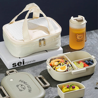 FreshMate Portable Bento Lunch Box — Leak-Proof 3-Compartment Design for On-The-Go Meals