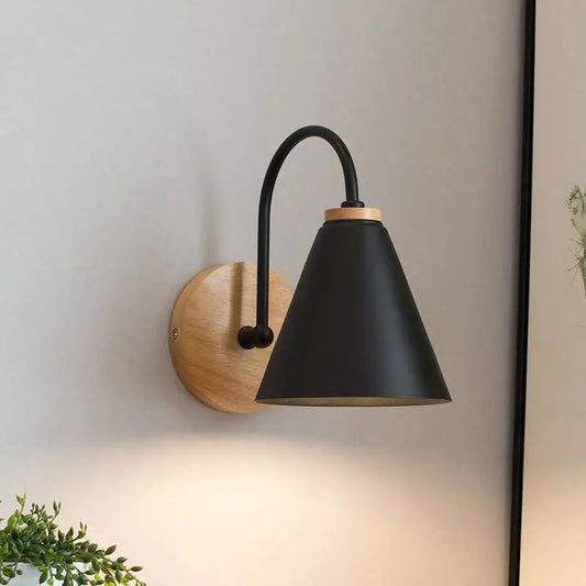 Nordic Beam Wall Light – Scandinavian Wood & Iron Design