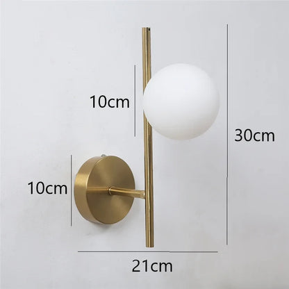 Astra Dual Globe Wall Light — Modern Gold Finish