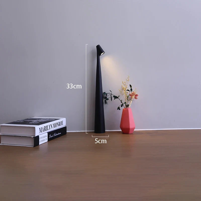 Glowora LED Table Lamp – Rechargeable, Touch-Dim, Adjustable Brightness
