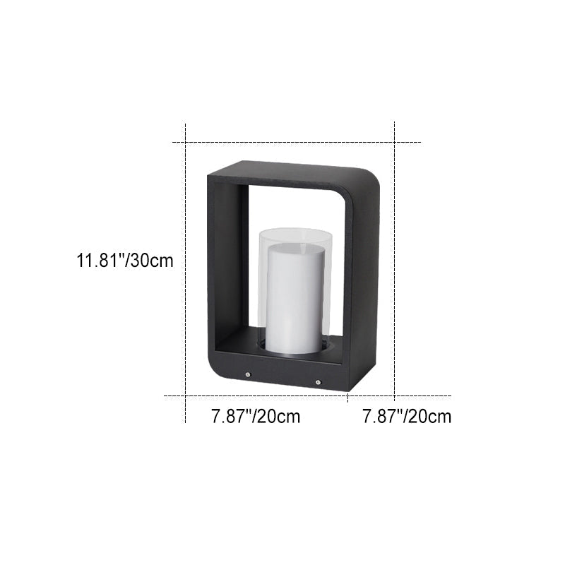 Sleek Square Outdoor LED Light - Waterproof, Solar-Powered