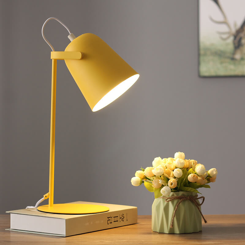 Nordic Metal LED Desk Lamp — Sleek Minimalist Light for Reading and Studying