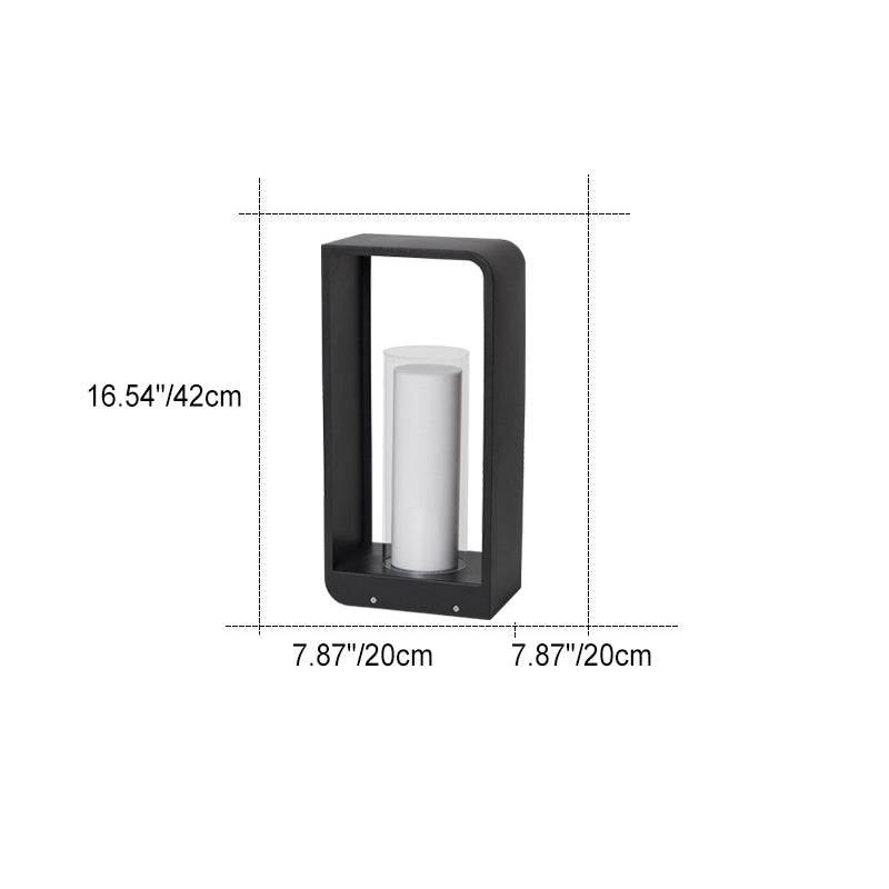 Sleek Square Outdoor LED Light - Waterproof, Solar-Powered