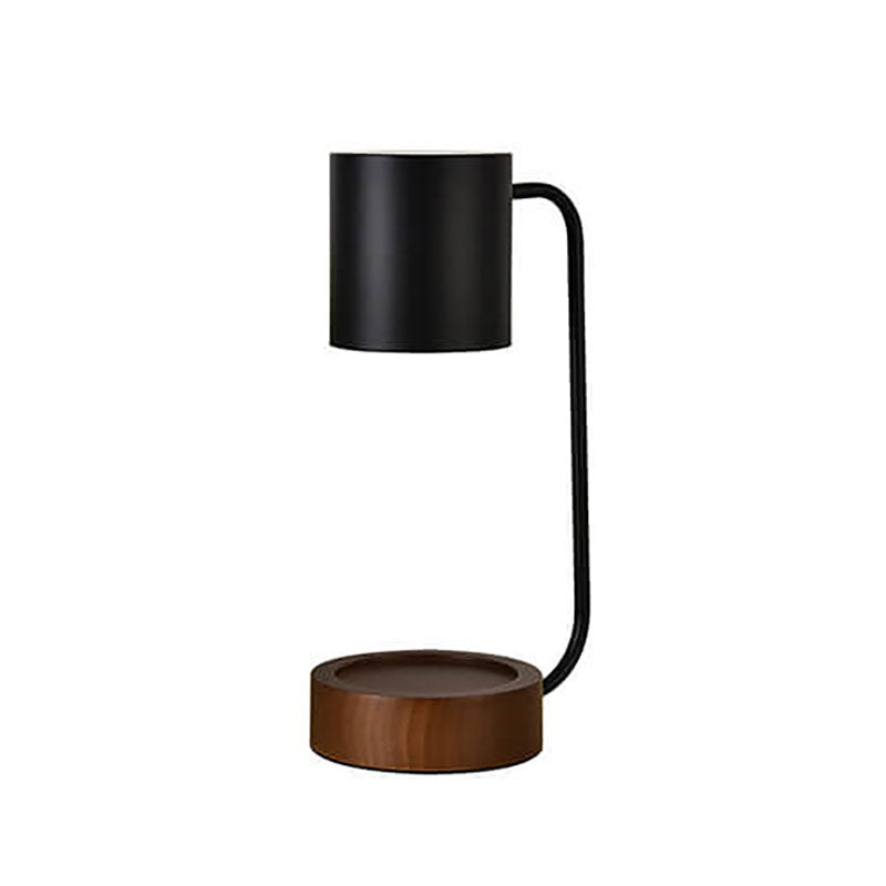 Japanese Minimalist Table Lamp — Sleek Wood & Metal Design for Modern Living