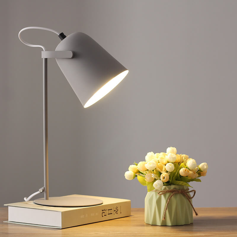 Nordic Metal LED Desk Lamp — Sleek Minimalist Light for Reading and Studying