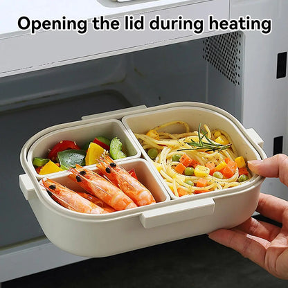 FreshMate Portable Bento Lunch Box — Leak-Proof 3-Compartment Design for On-The-Go Meals