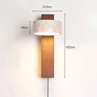 Éclat Wall Lamp – French Wabi-Sabi Headboard Light with Easy Pull Switch