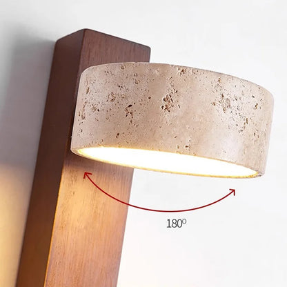 Éclat Wall Lamp – French Wabi-Sabi Headboard Light with Easy Pull Switch
