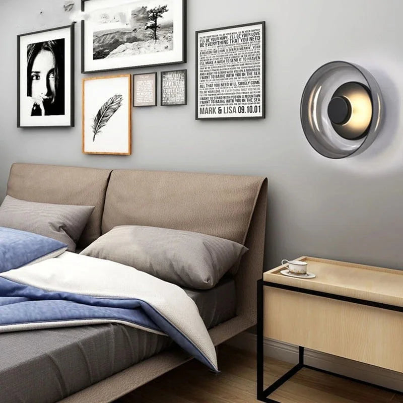 Nordic Glass LED Wall Sconce – Sleek Modern Round Decorative Wall Light