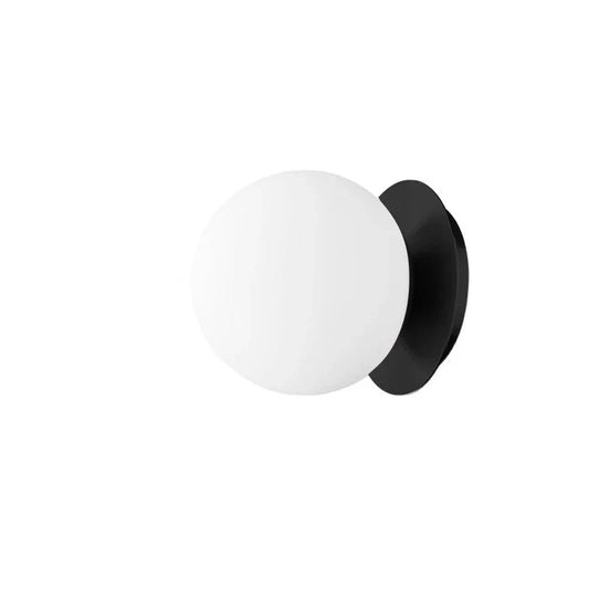 Nordic Globe Glass Wall Light – Modern Minimalist Illumination for Bathroom & Bedroom