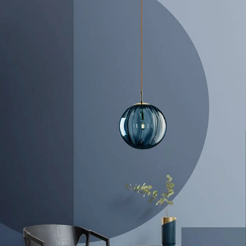 Sleek Glass Ball Pendant Light — Nordic Elegance for Any Space