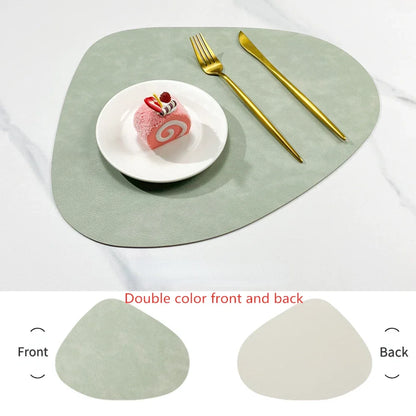 NordicDrop Dual-Sided Faux Leather Placemats — Non-Slip & Heat-Resistant