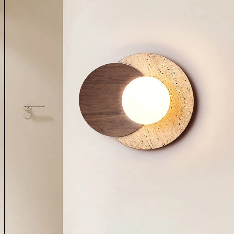 Wabi-Sabi Stone Wall Lamp | Modern Minimalist Design with Natural Texture