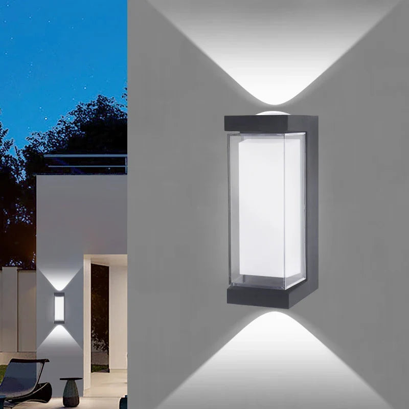 Contemporary LED Wall Light - Waterproof Outdoor Sconce with Up & Down Lighting