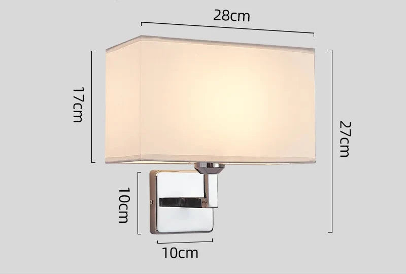 Bedside Wall Sconce with Reading Light — E27 Socket Lamp
