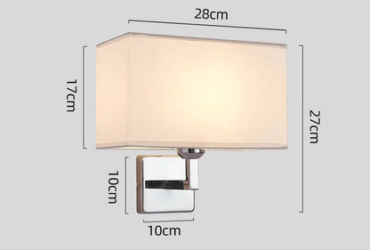 Bedside Wall Sconce with Reading Light — E27 Socket Lamp