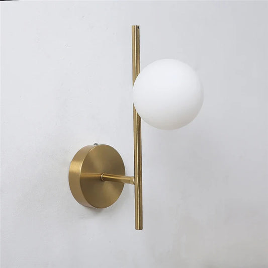 Astra Dual Globe Wall Light — Modern Gold Finish