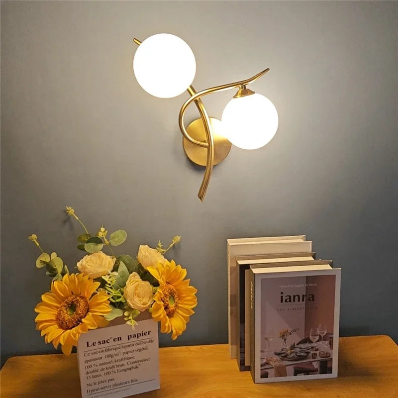 Lunara Nordic Dual-Globe LED Wall Light