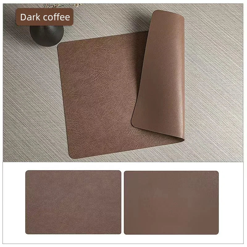 DuoMat Dual-Sided Faux Leather Placemats – Heat-Resistant, Waterproof & Easy-to-Clean