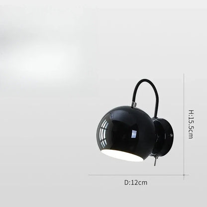 Nordic Cream Wall Lamp with Adjustable Dome Light — Modern, Minimalist Glow