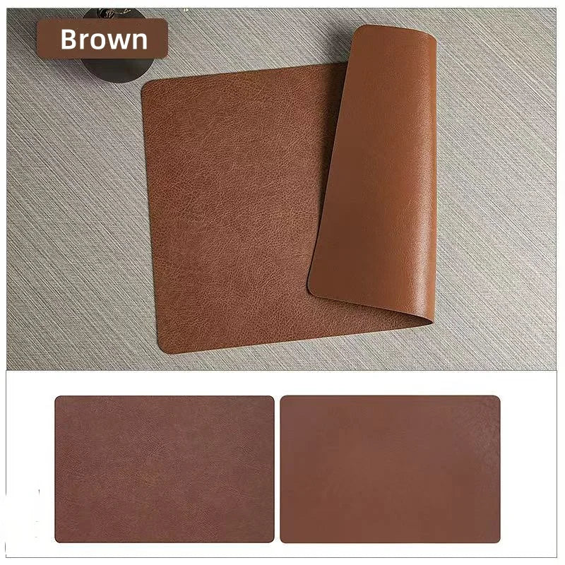DuoMat Dual-Sided Faux Leather Placemats – Heat-Resistant, Waterproof & Easy-to-Clean