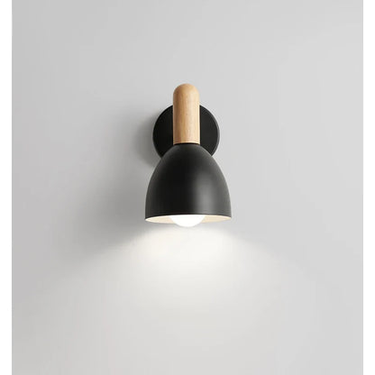 Nordic Wooden Wall Lamp - Adjustable Bedside Reading Light