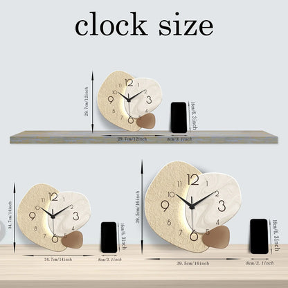 TempoStone Modern Minimalist Wall Clock - Silent Quartz Movement