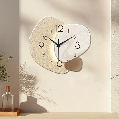TempoStone Modern Minimalist Wall Clock - Silent Quartz Movement