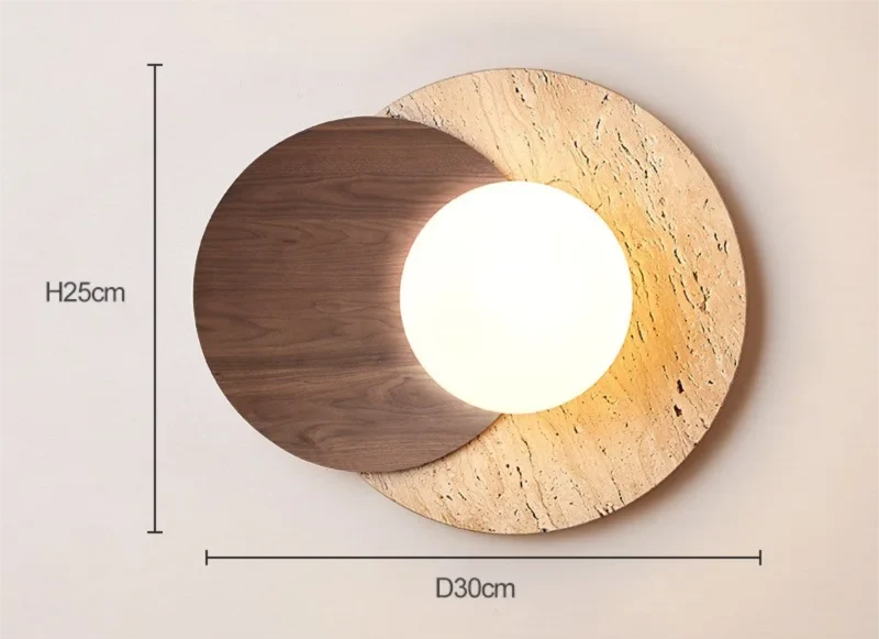 Wabi-Sabi Stone Wall Lamp | Modern Minimalist Design with Natural Texture