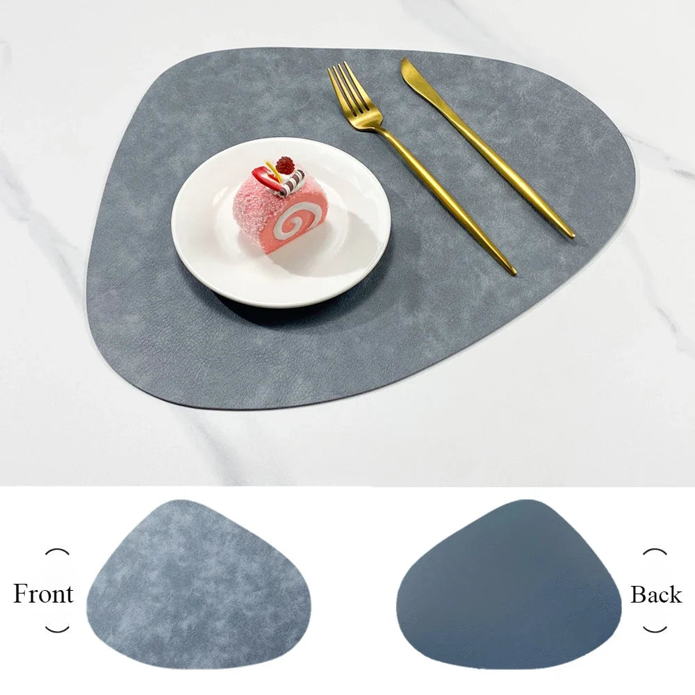 NordicDrop Dual-Sided Faux Leather Placemats — Non-Slip & Heat-Resistant
