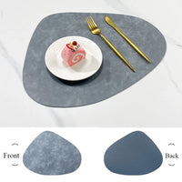 NordicDrop Dual-Sided Faux Leather Placemats — Non-Slip & Heat-Resistant