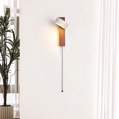 Éclat Wall Lamp – French Wabi-Sabi Headboard Light with Easy Pull Switch
