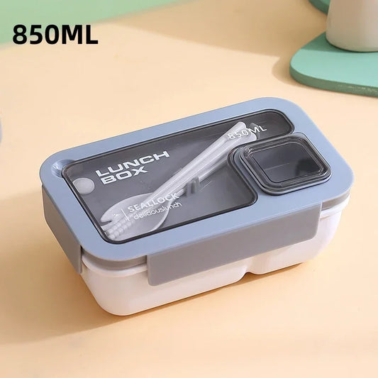 BentoGo Portable Lunch Box - Leak-Proof Bento with Integrated Cutlery, Microwave & Dishwasher Safe