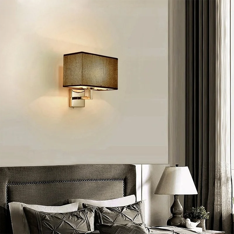 Bedside Wall Sconce with Reading Light — E27 Socket Lamp