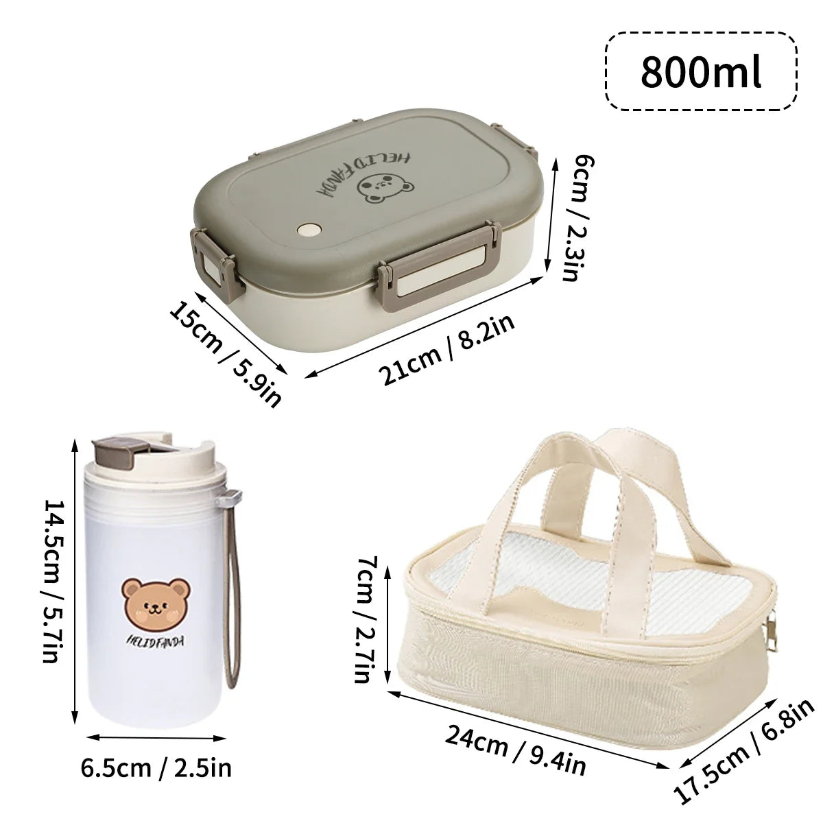 FreshMate Portable Bento Lunch Box — Leak-Proof 3-Compartment Design for On-The-Go Meals