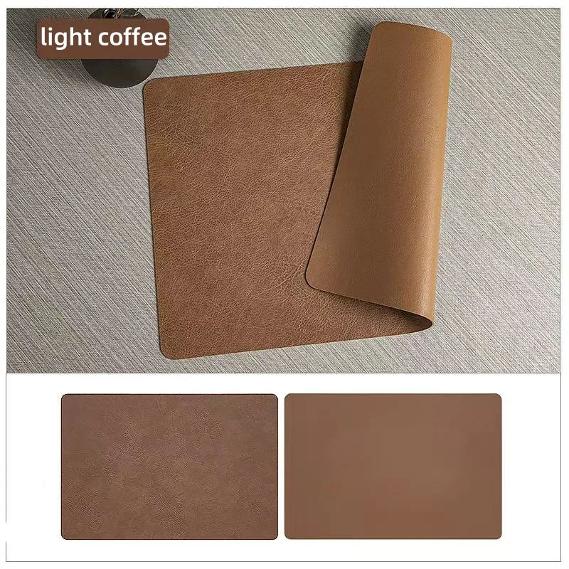 DuoMat Dual-Sided Faux Leather Placemats – Heat-Resistant, Waterproof & Easy-to-Clean