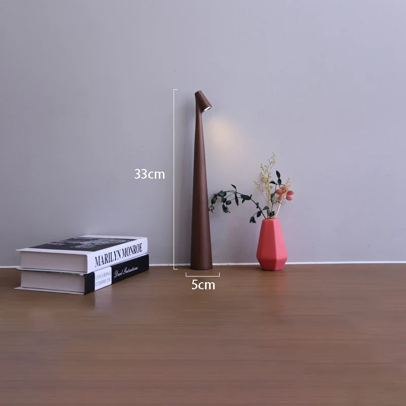 Glowora LED Table Lamp – Rechargeable, Touch-Dim, Adjustable Brightness
