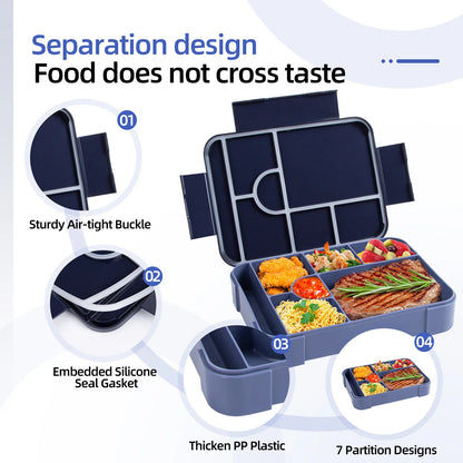 BentoMax 1330ml Large-Capacity Leak-Proof Bento Lunch Box – Microwave-Safe & Portable Food Container