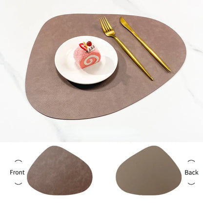 NordicDrop Dual-Sided Faux Leather Placemats — Non-Slip & Heat-Resistant