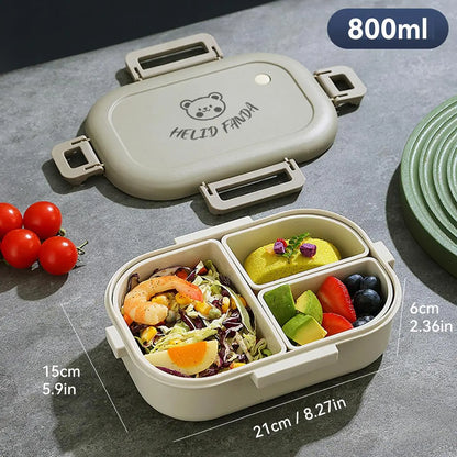 FreshMate Portable Bento Lunch Box — Leak-Proof 3-Compartment Design for On-The-Go Meals