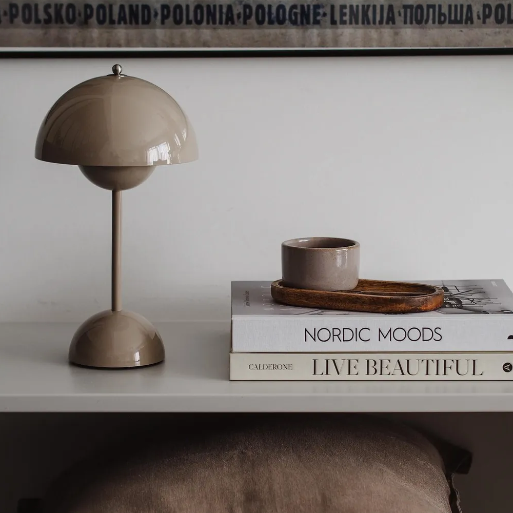 Mushroom Pod LED Table Lamp - Rechargeable, Touch-Activated Night Light