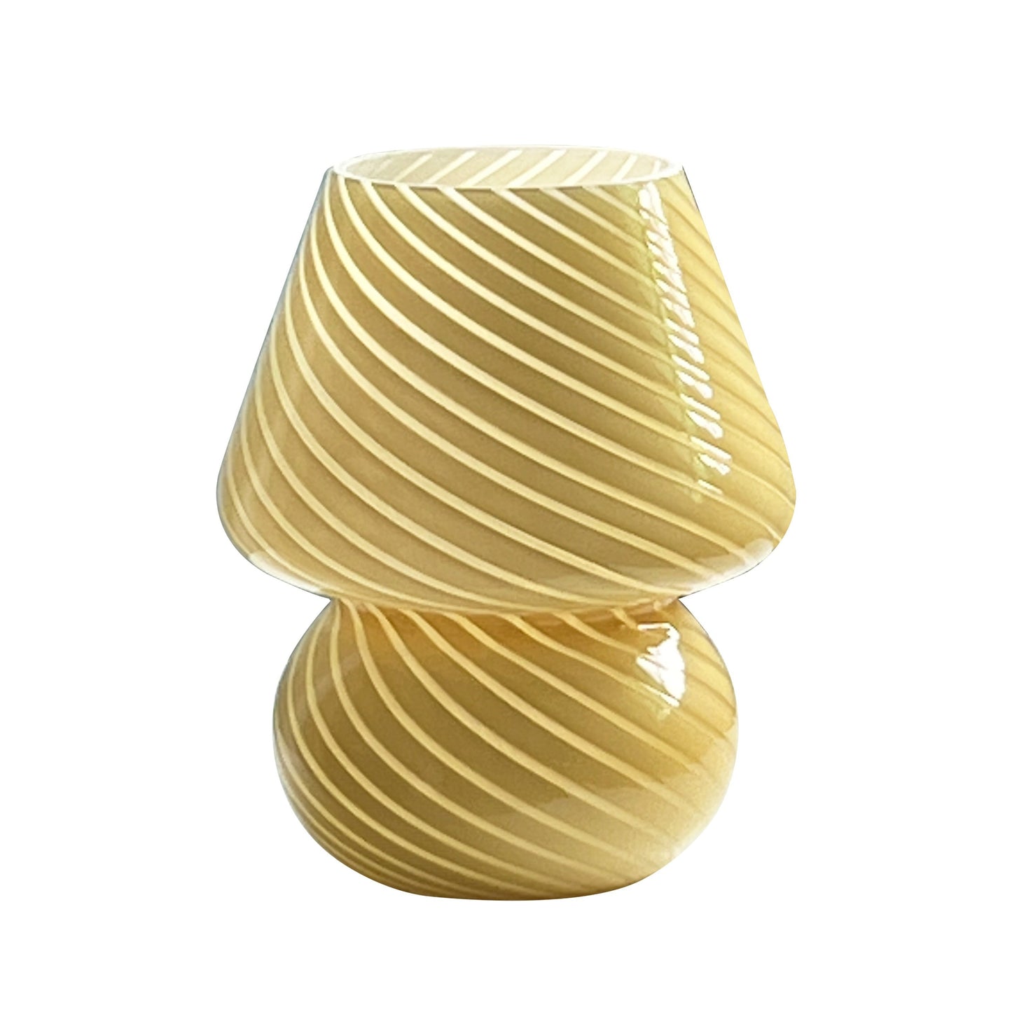 Elegant Murano-Style Glass Mushroom Lamp — USB-Dimmable Table Light