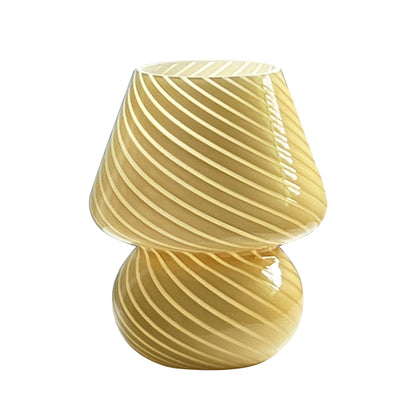 Elegant Murano-Style Glass Mushroom Lamp — USB-Dimmable Table Light