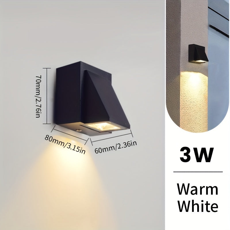 Sleek Modern LED Outdoor Wall Light – Waterproof 3W/6W, Decorative Exterior Lighting