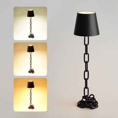Sleek Chain-Link Table Lamp — Rechargeable, Touch-Activated LED Light