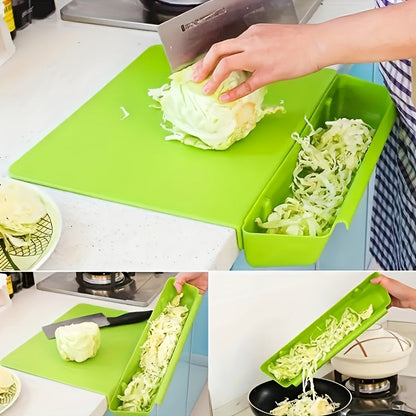 All-in-One Chopping Board with Built-In Storage Box – Portable Kitchen Cutting Board & Food Holder