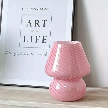 Elegant Murano-Style Glass Mushroom Lamp — USB-Dimmable Table Light