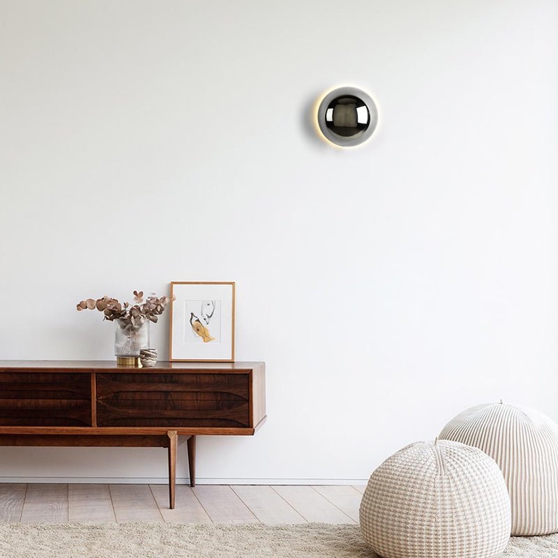 Bauhaus Eclipse Wall Lamp with Gold Finish - Sleek Modern Art Light