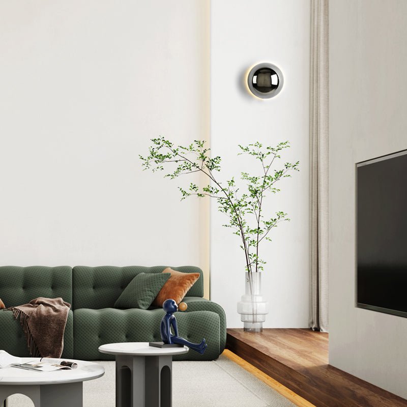 Bauhaus Eclipse Wall Lamp with Gold Finish - Sleek Modern Art Light